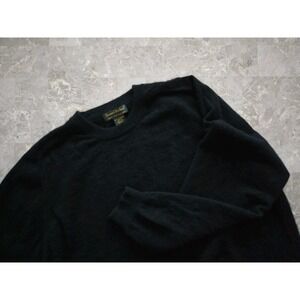 Daniel Bishop 100%  Cashmere 2 Ply Black Sweater Mens XL Saddle Shoulder